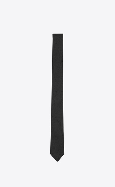Tie in black paisley silk jacquard